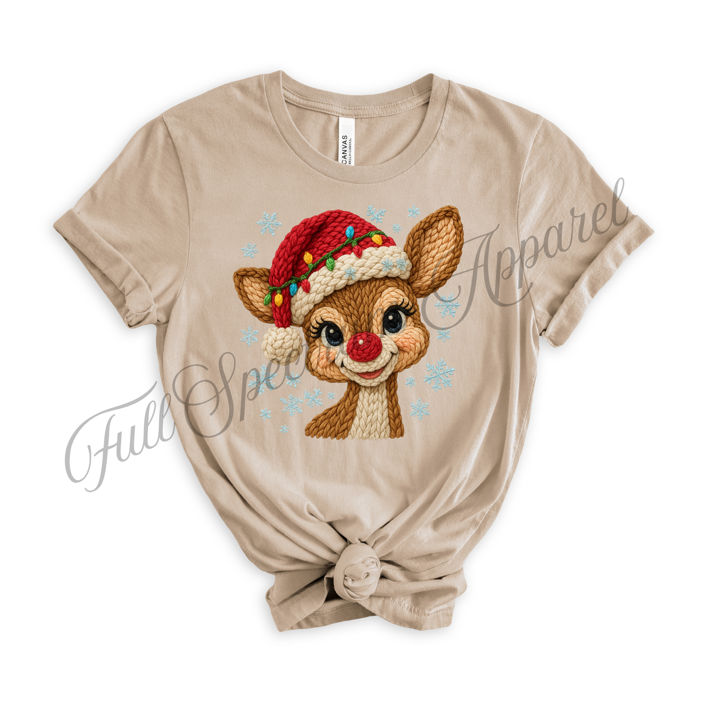 Crochet Look Christmas T-Shirt