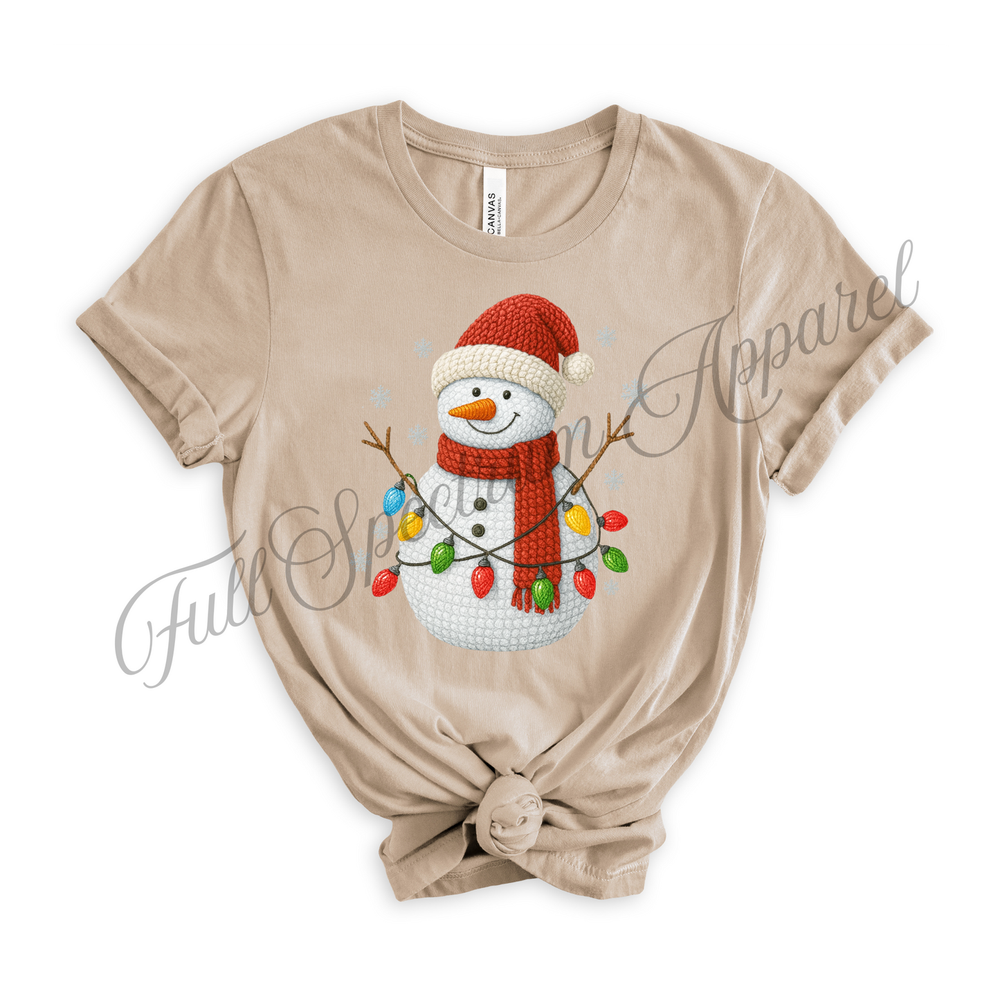 Crochet Look Christmas T-Shirt