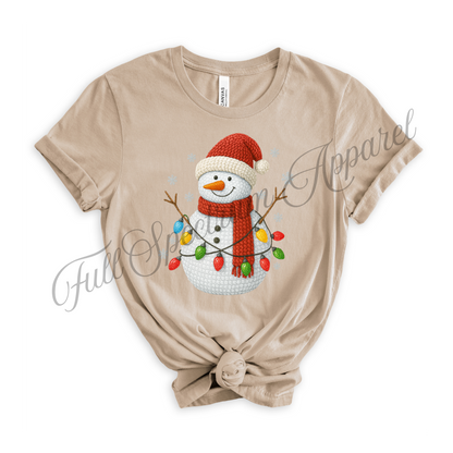 Crochet Look Christmas T-Shirt