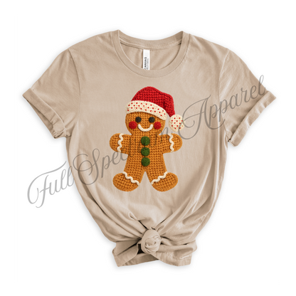 Crochet Look Christmas T-Shirt